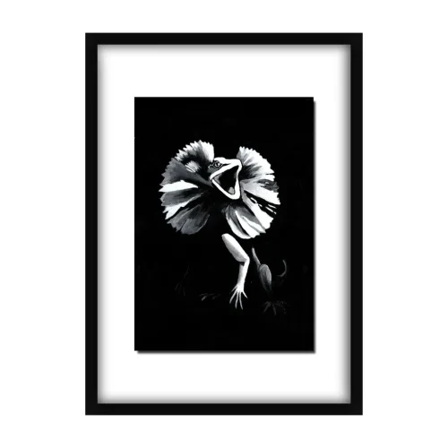 All Talker – Original Acrylic Painting (Frilled-Neck Lizard)