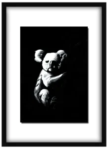 Framed Branch Manager print of a koala hanging on a wall