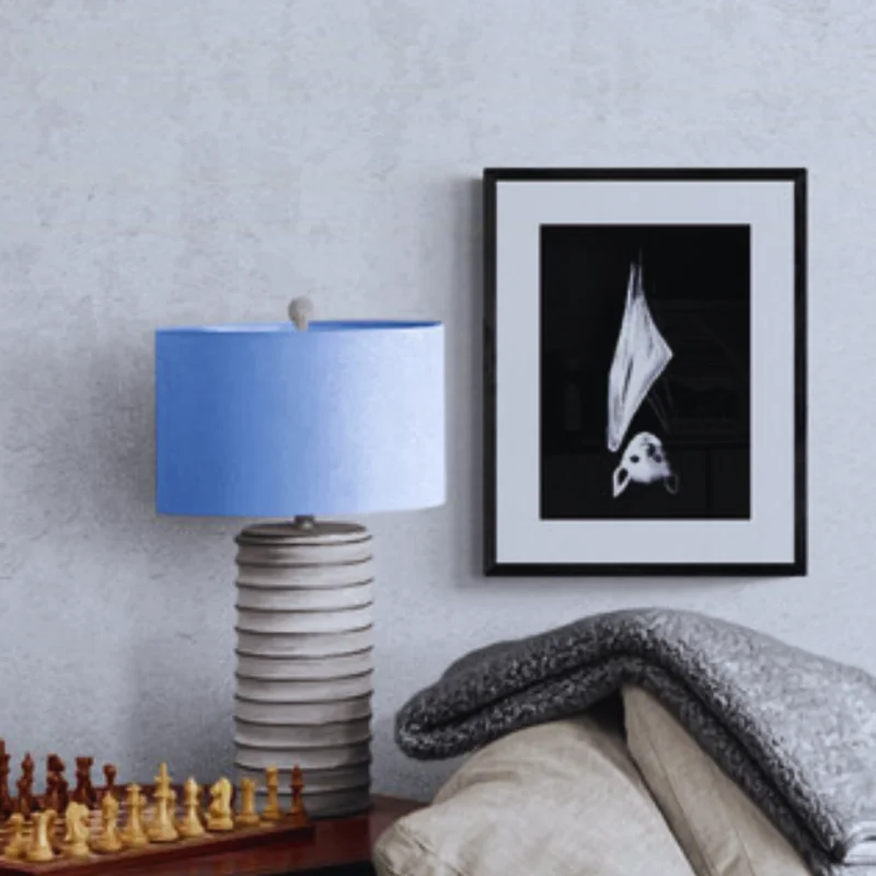 A quiet, stark moment illustrating starting an art collection