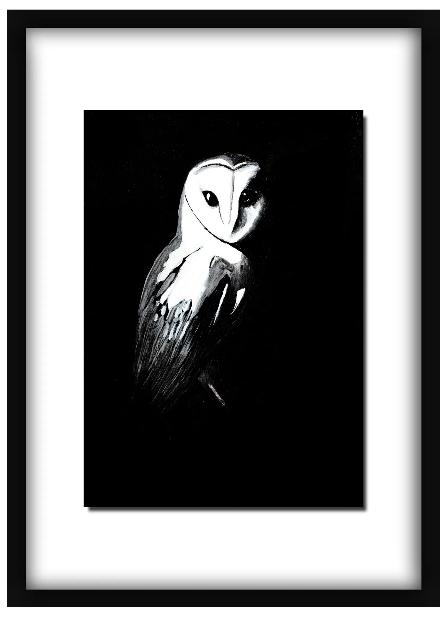 Night Shift — barn owl painting