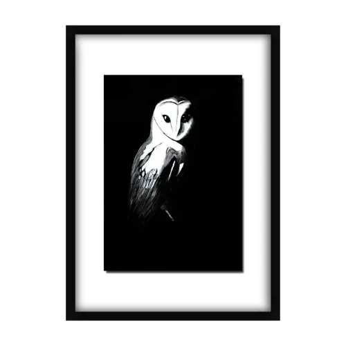 Night Shift – Original Acrylic Painting (Barn Owl)
