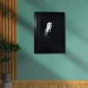 Lifestyle photo of Night Shift, an art prints by Tina Fletcher of a barn owl, styled in a room setting