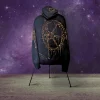 orbital-drift-main-back.webp Orbital Drift — hand-bleached wearable art hoodie by Tina Fletcher, back view