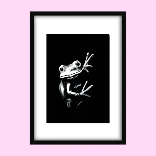 Rent Free – Original Acrylic Painting (Frog)