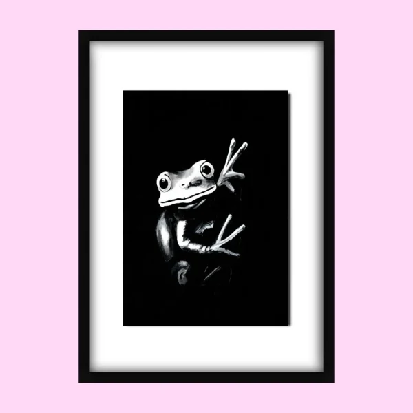 Rent Free – Original Acrylic Painting (Frog)