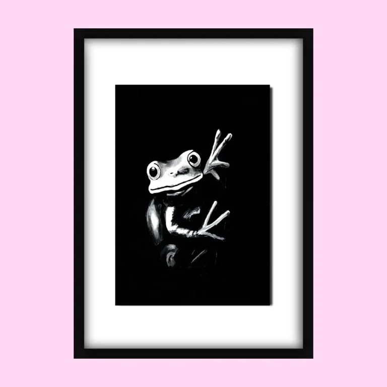 Rent Free – Original Acrylic Painting (Frog)