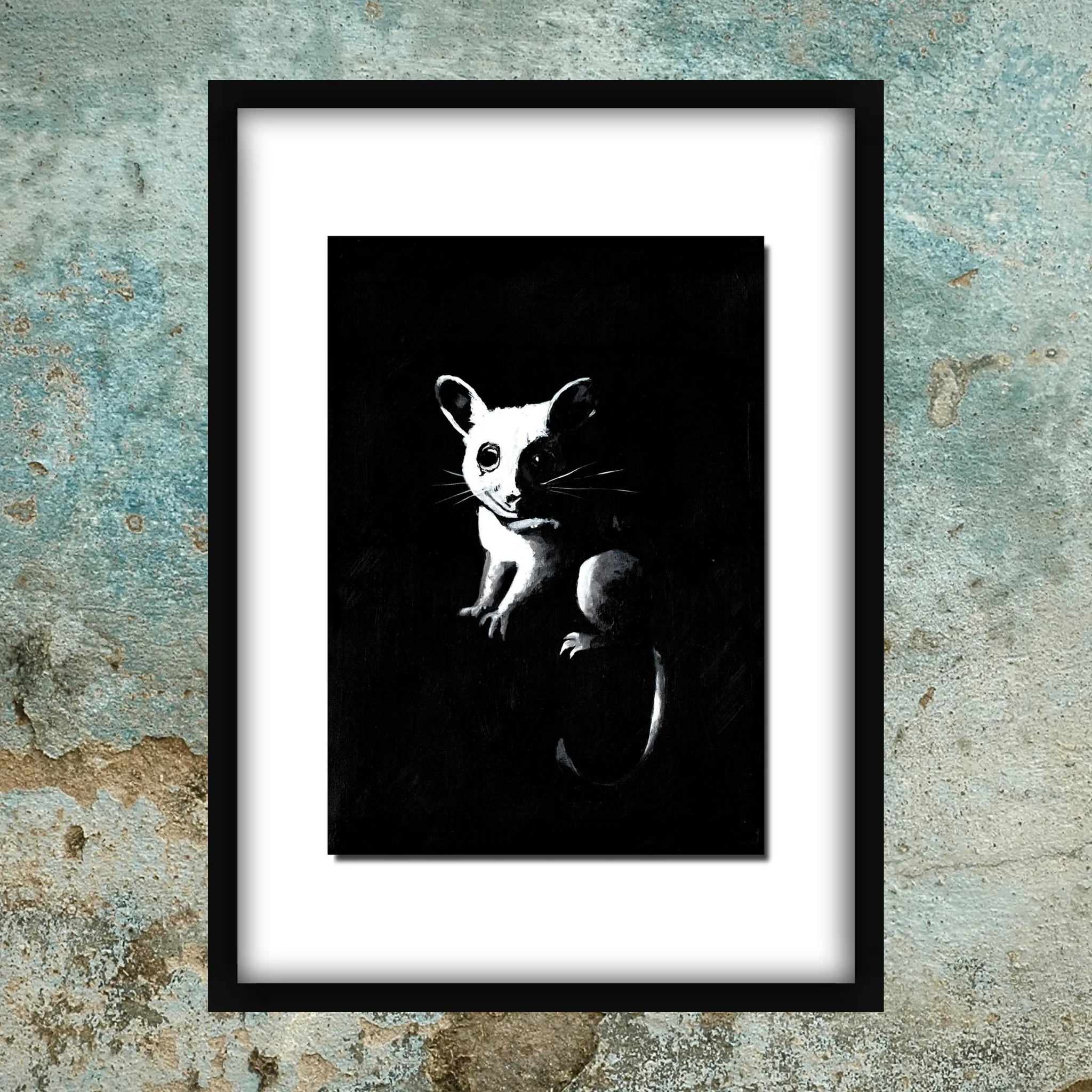 A framed Active Void print hanging as a visual anchor in a room